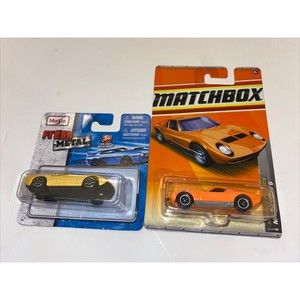 Hot Wheels Maisto Fresh Metal Lamborghini Miura P400 S 1966 Orange Yellow 2010